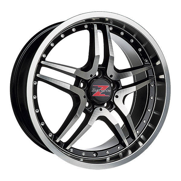 GT Black Polished Chrome Rivets - 8x18, 5x112, 66.6, 45,