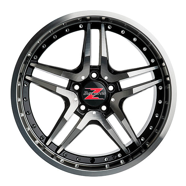 GT Black Polished Chrome Rivets - 8x18, 5x112, 66.6, 45,